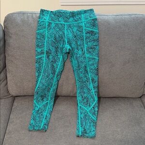 lululemon athletica Turquoise Patterned Leggings